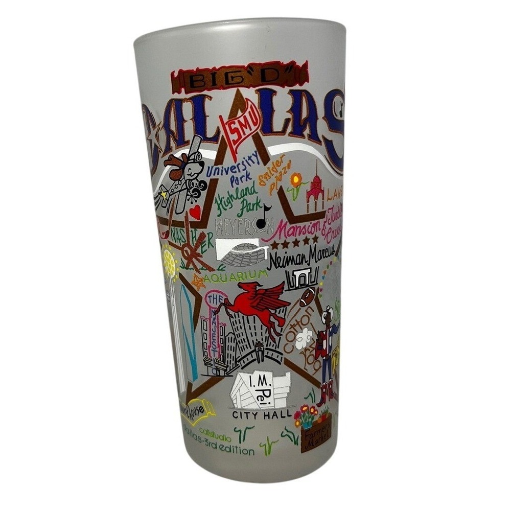 Catstudio Dallas Geography Collection Frosted Glass Souvenir 3rd Edition‎